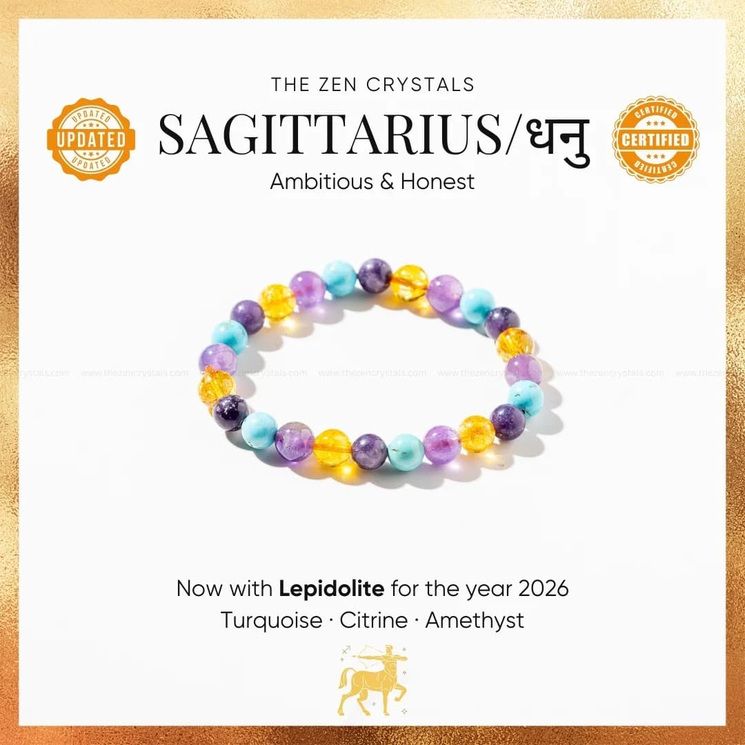 Citrine Zodiac Band – Sagittarius (धनु राशि)