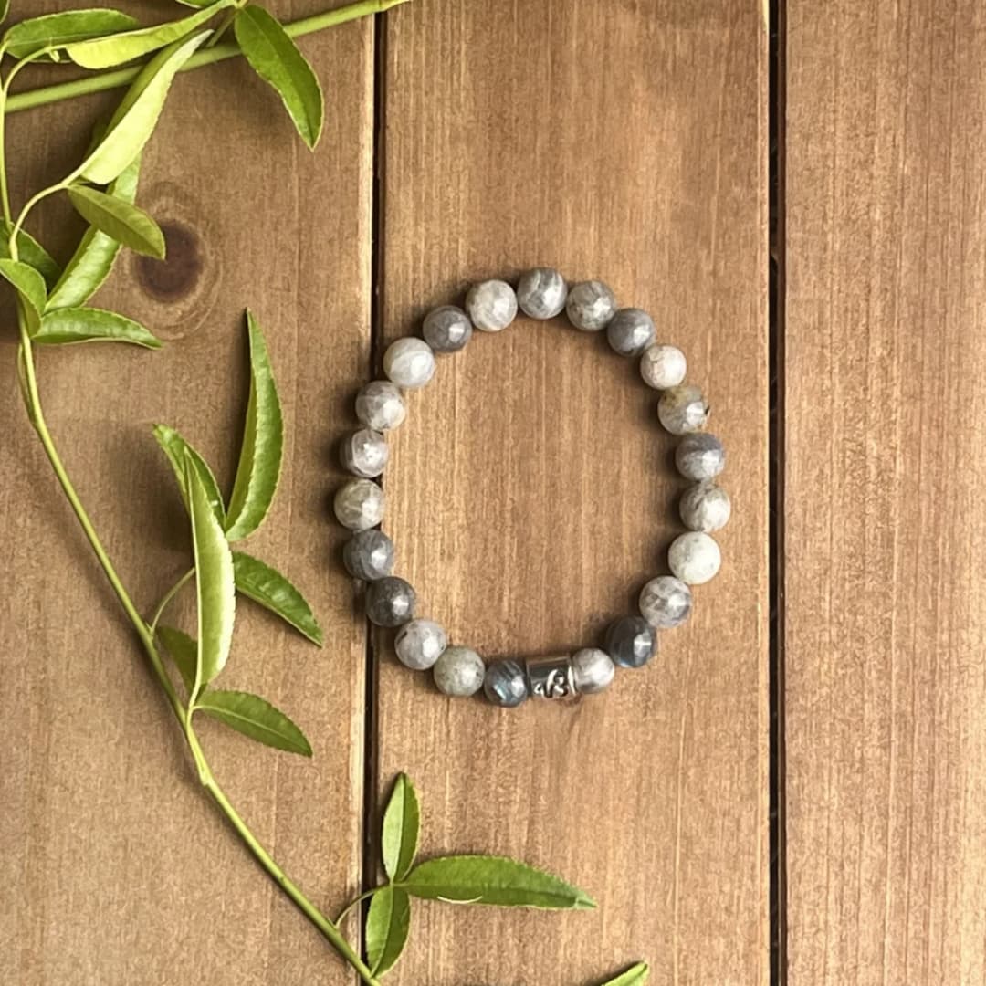 Amethyst & Labradorite Zodiac Band – Capricorn (मकर राशि)