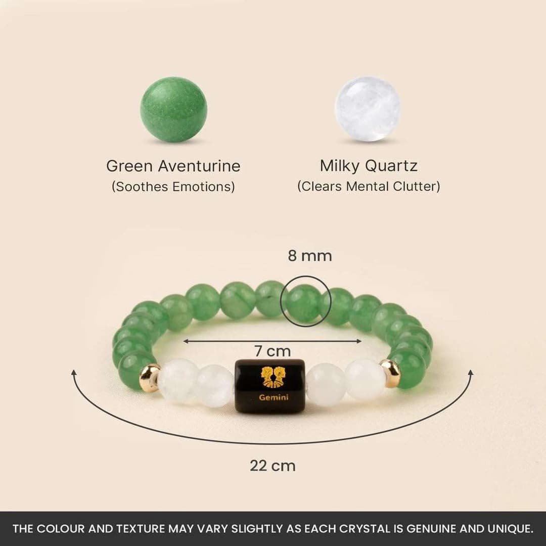 Green Aventurine Zodiac Band – Gemini (मिथुन राशि)