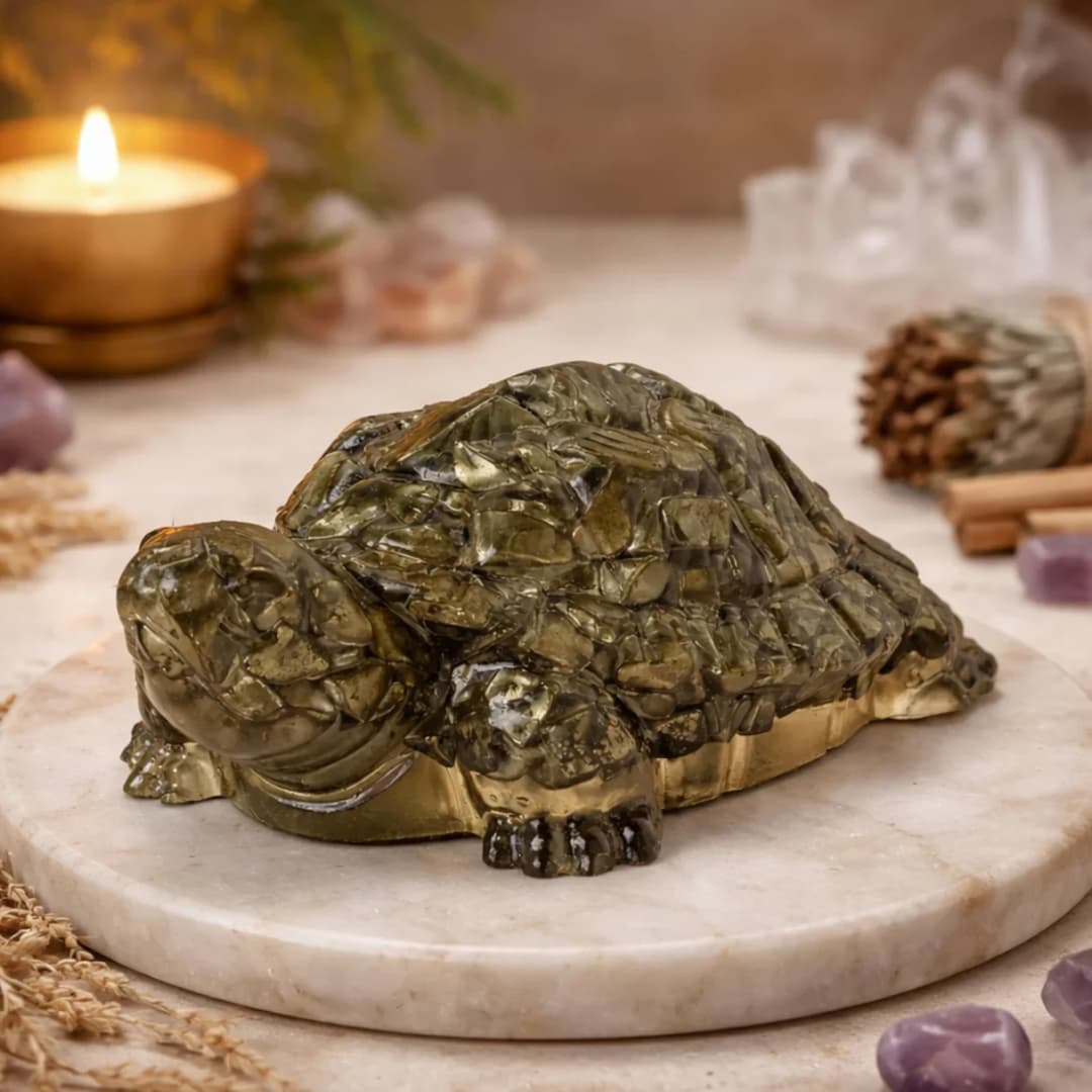 Pyrite Prosperity Tortoise (Kacchua) – Attract Wealth & Positive Energy