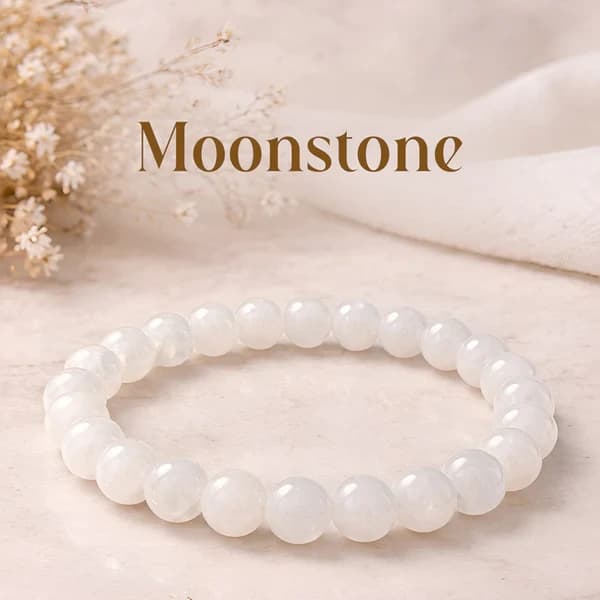 Moonstone Zodiac Band – Taurus (वृषभ राशि)