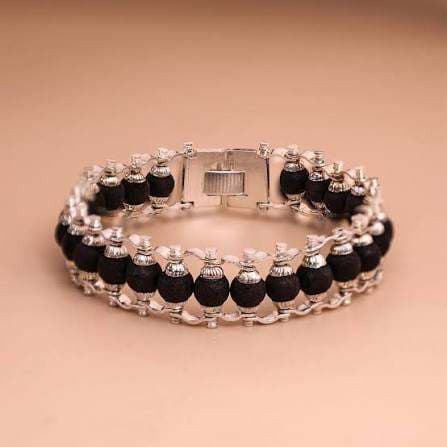 Silver Plated Karungali Bracelet
