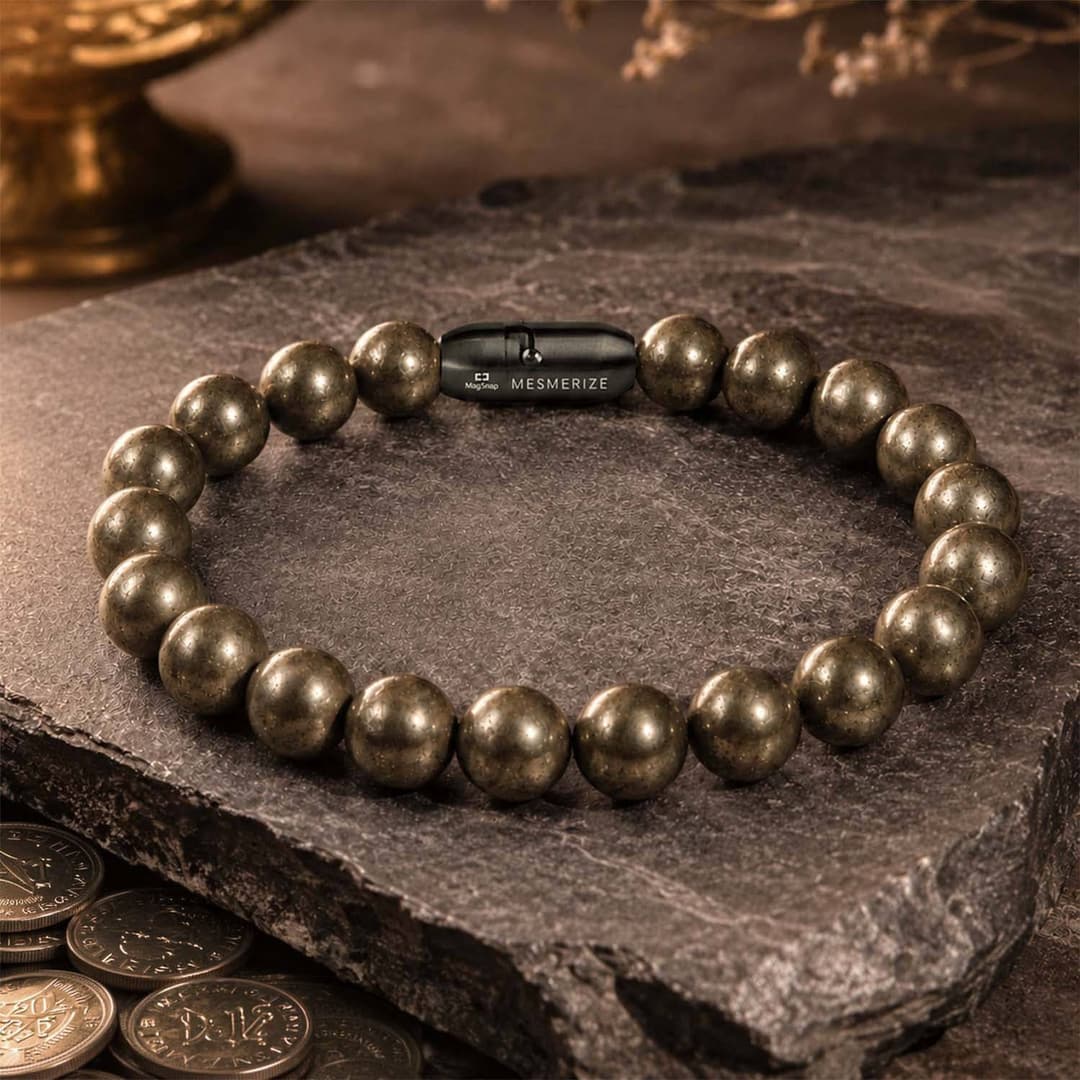 Natural Pyrite Bracelet – Natural Stone Beads