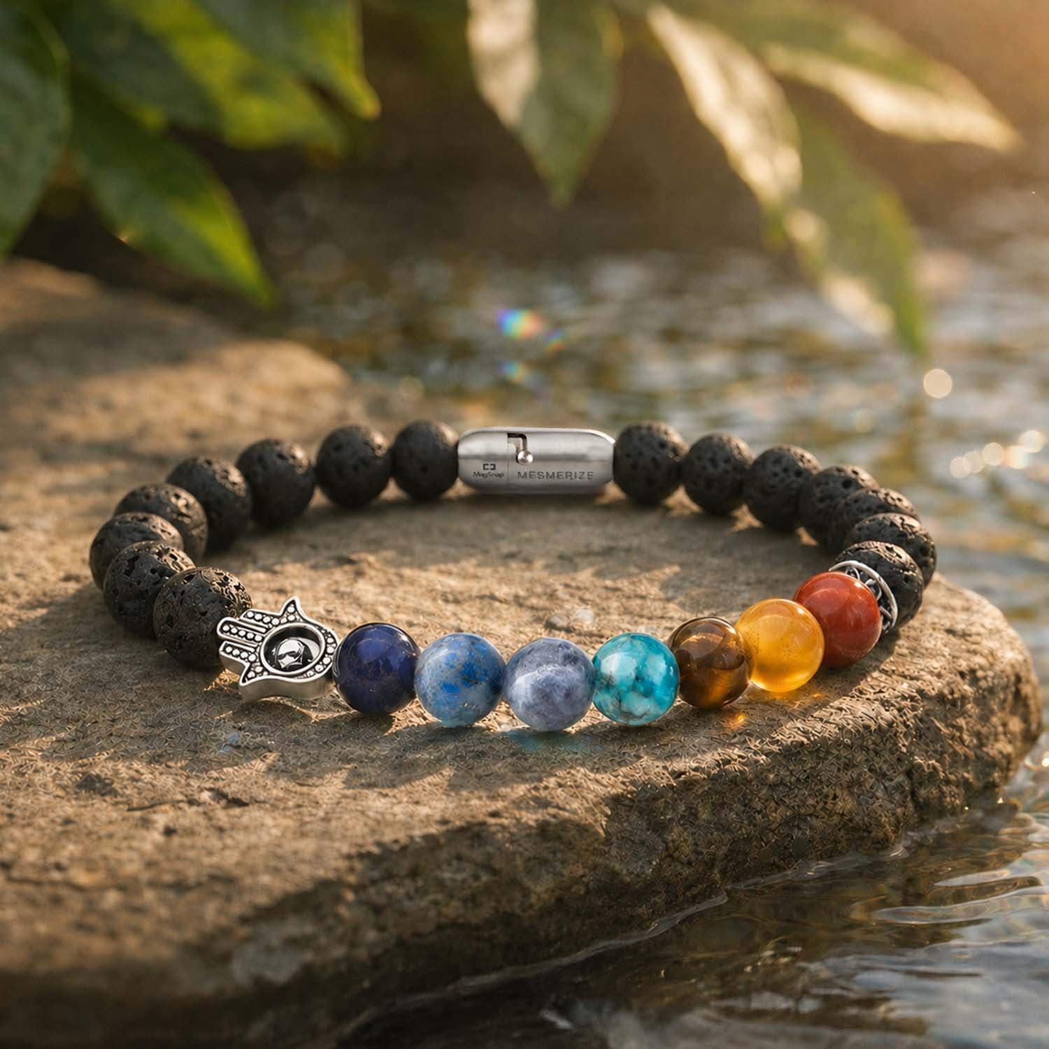 Full 7 Chakra Bracelet – Natural Stone Beads